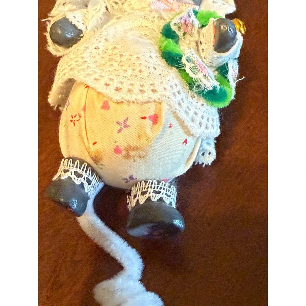 Vintage christmas mr & mrs mouse dressed‎ for the holiday ornaments couple